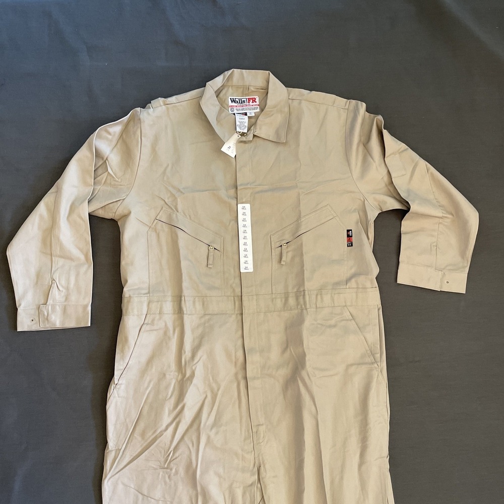 Walls FR 54 Tall Overalls Coveralls Flame Resistant Beige Workwear